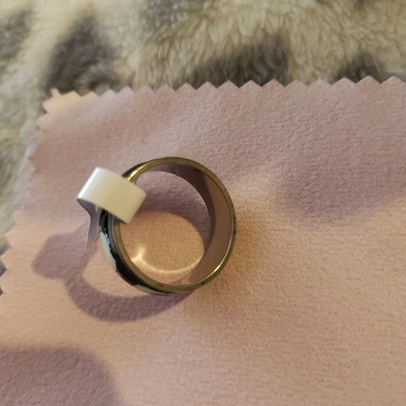 NEW‎ Unisex Stainless Steel Glow In The Dark Double Hearts Ring Size 7.5 - Picture 6 of 8